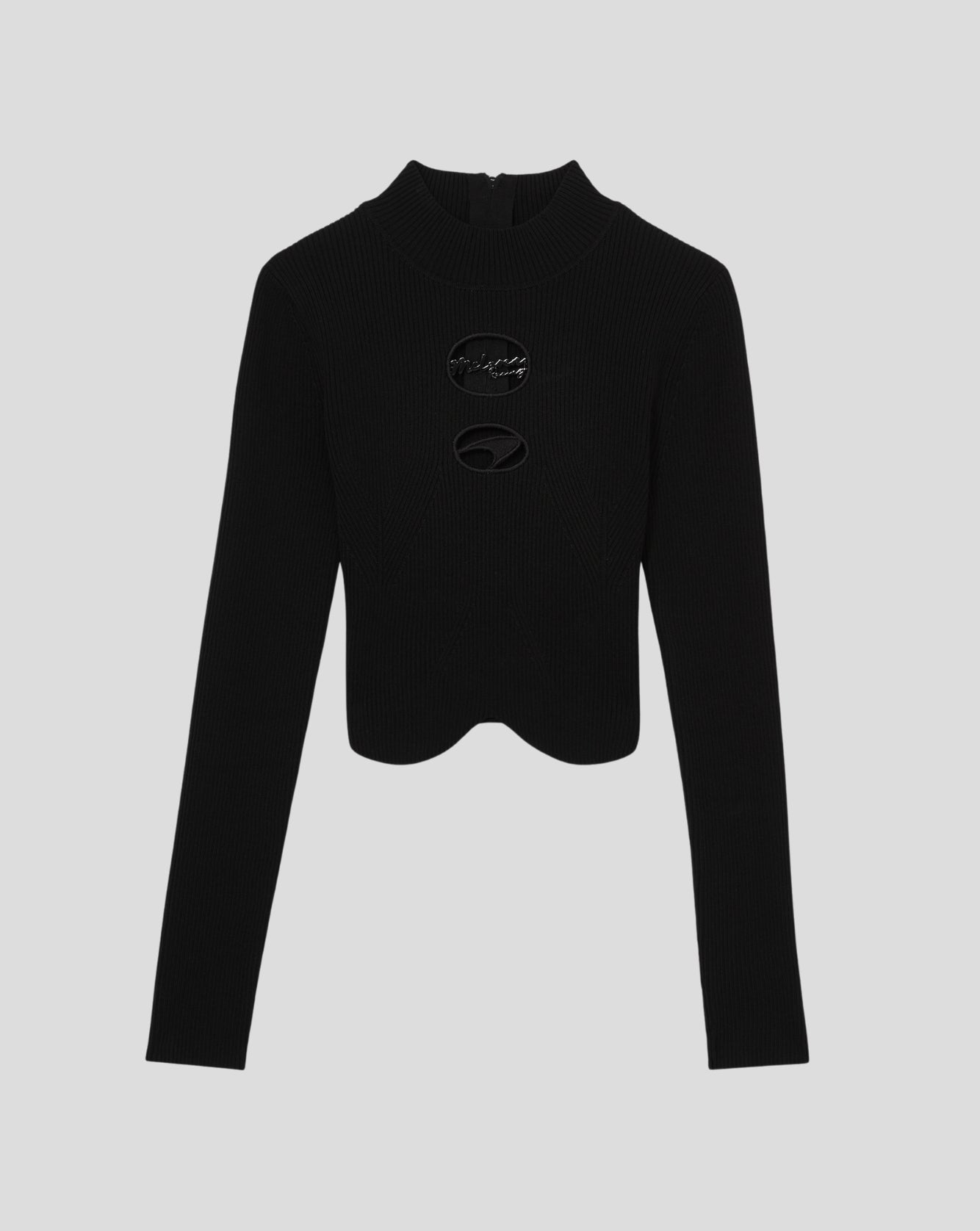 Reiss Womens Sandy Long Sleeve Knitted Speedmark Turtle Neck - Black