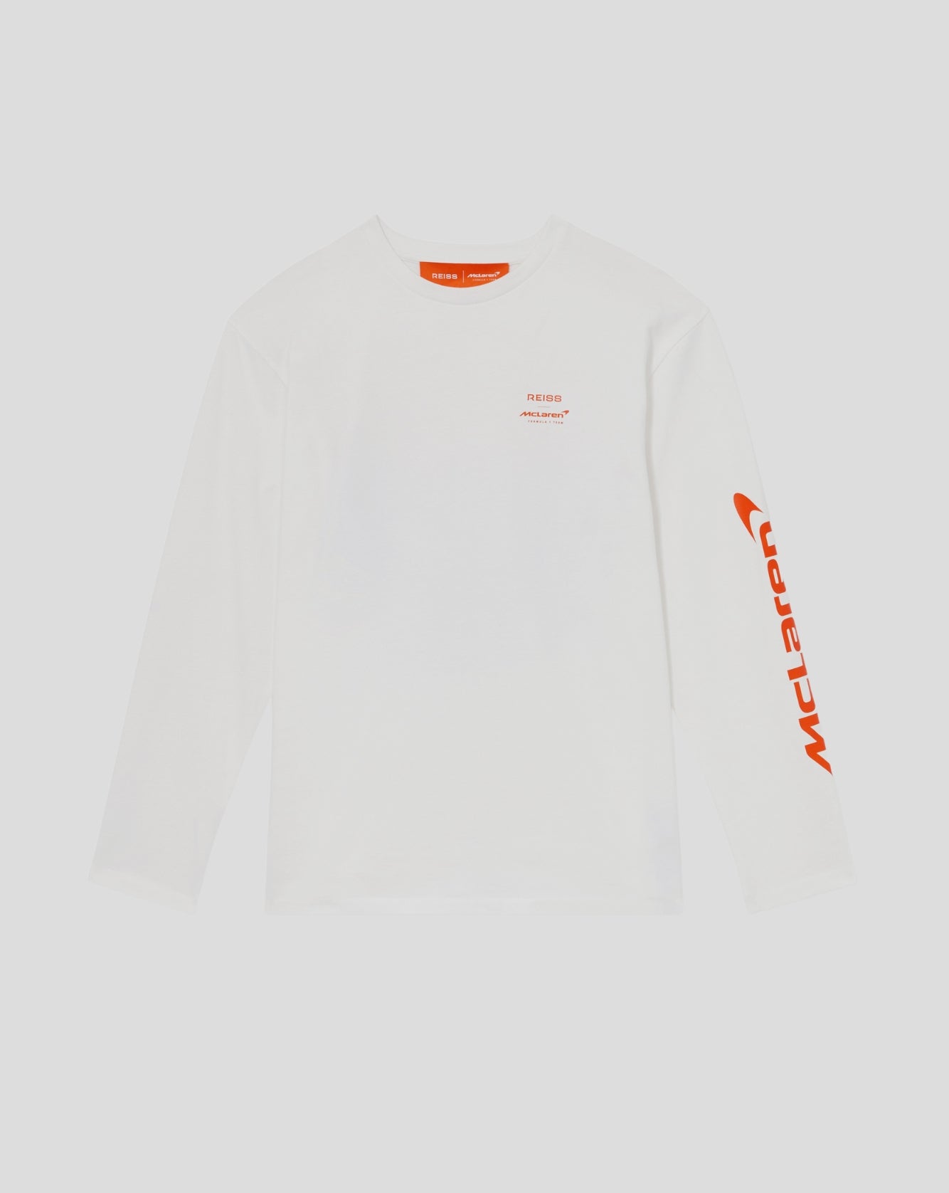 Reiss Unisex legacy Long Sleeve Ombré Tyre Printed T-Shirt - White