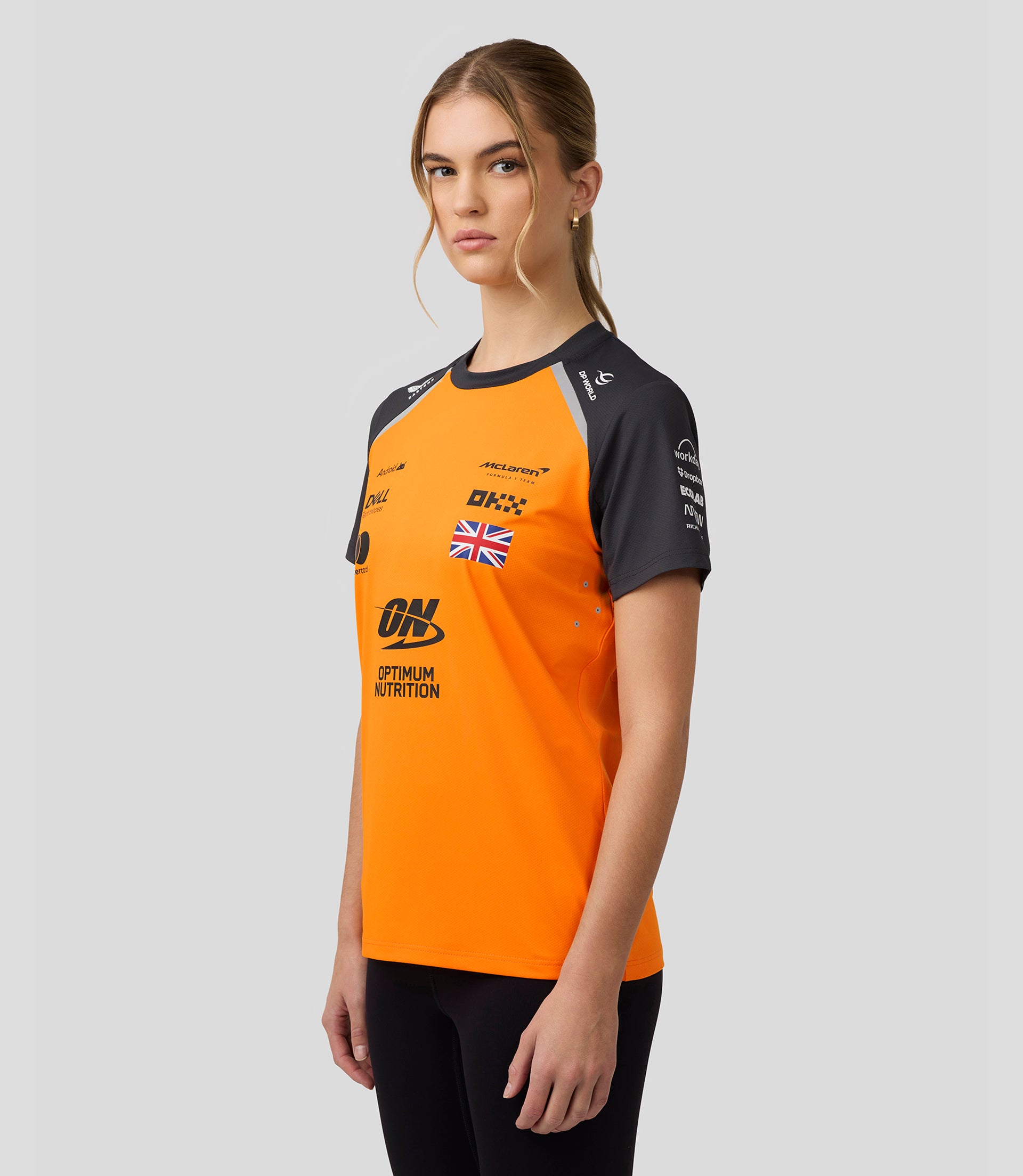 Womens McLaren F1 Team Lando Norris Set Up T-Shirt - Papaya