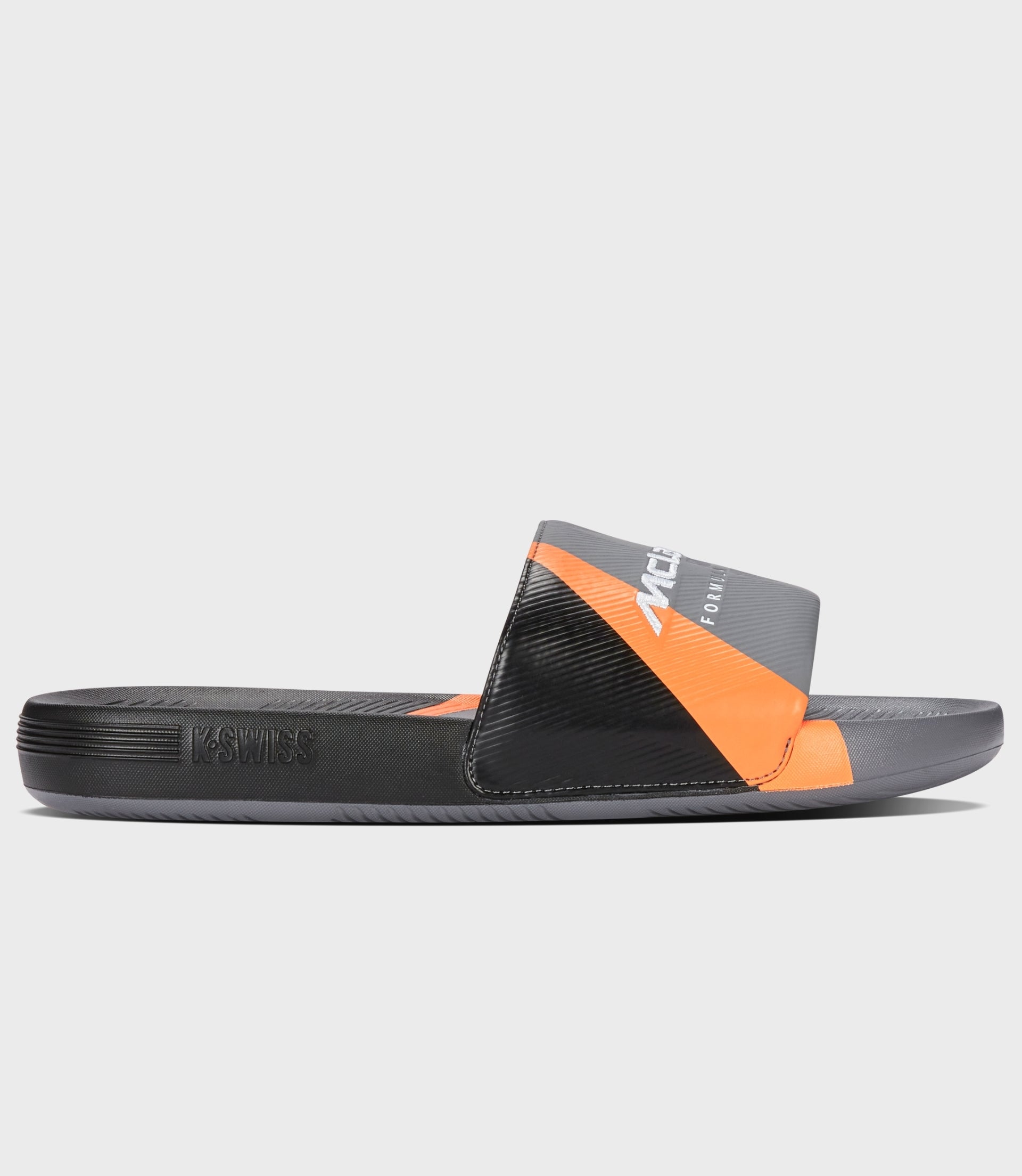 K-Swiss x McLaren Mens Slide Sandals - Anthracite/Black 3 K-Swiss x McLaren Mens Slide Sandals - Anthracite/Black