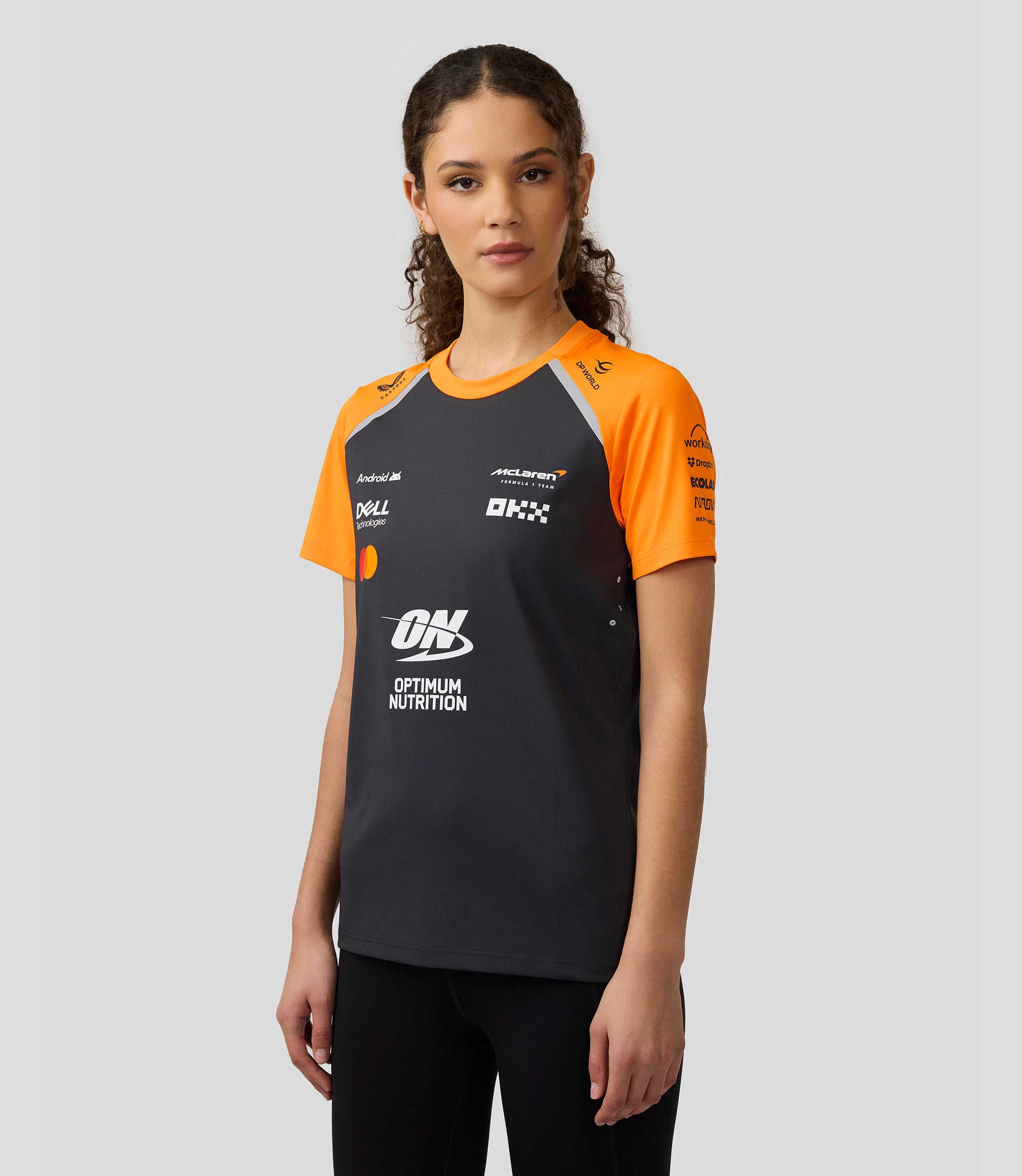 Official Womens McLaren Formula 1 Team Set Up T-Shirt - Phantom/Papaya 4 Official Womens McLaren Formula 1 Team Set Up T-Shirt - Phantom/Papaya