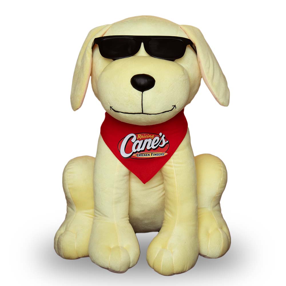 Oversized Cane Plush Puppy