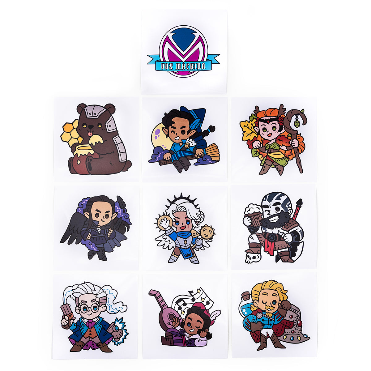 Vox Machina Chibi Vinyl Decals Set 10-Pack