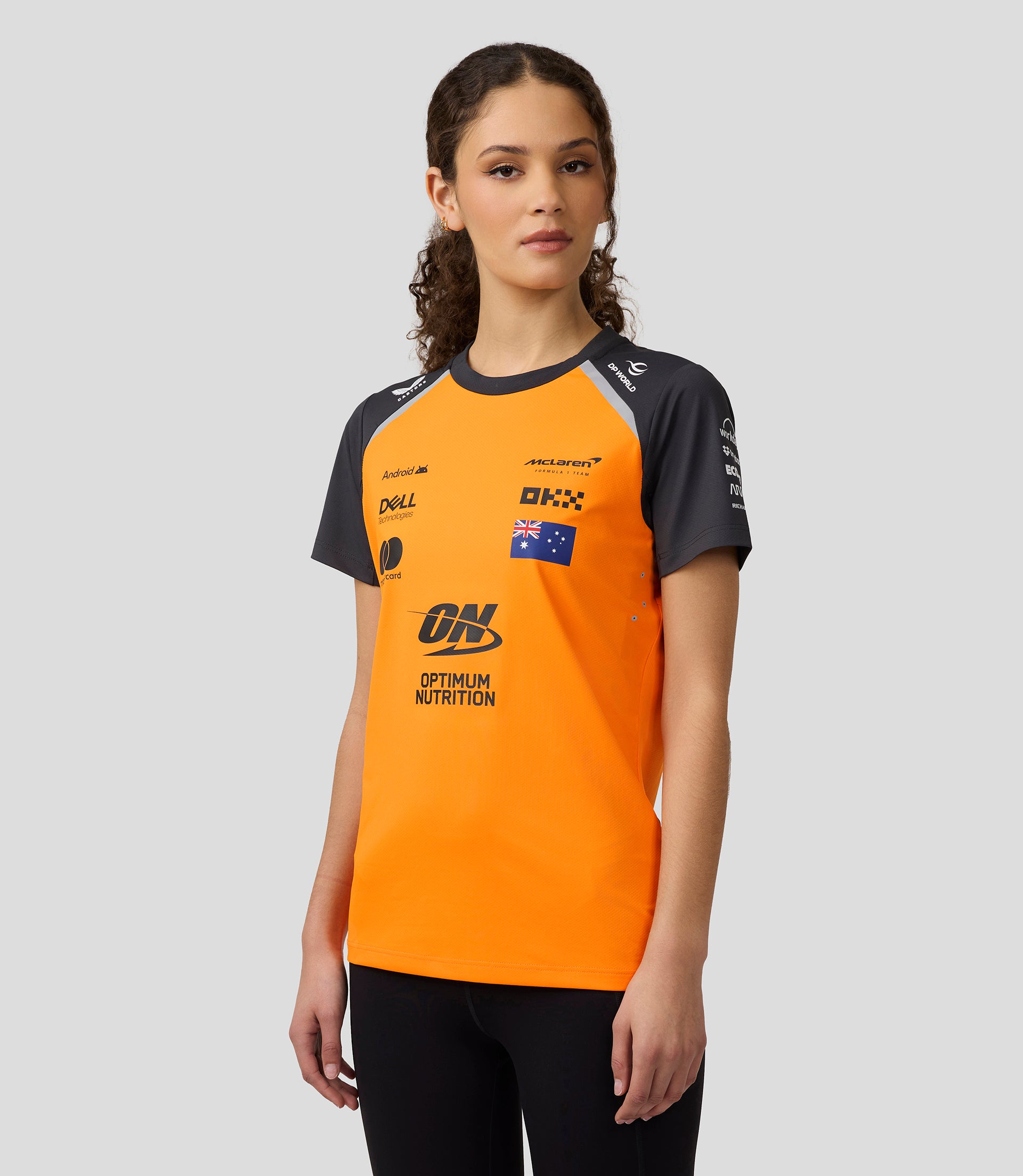 Womens McLaren F1 Team Oscar Piastri Set Up T-Shirt - Papaya 4 Womens McLaren F1 Team Oscar Piastri Set Up T-Shirt - Papaya