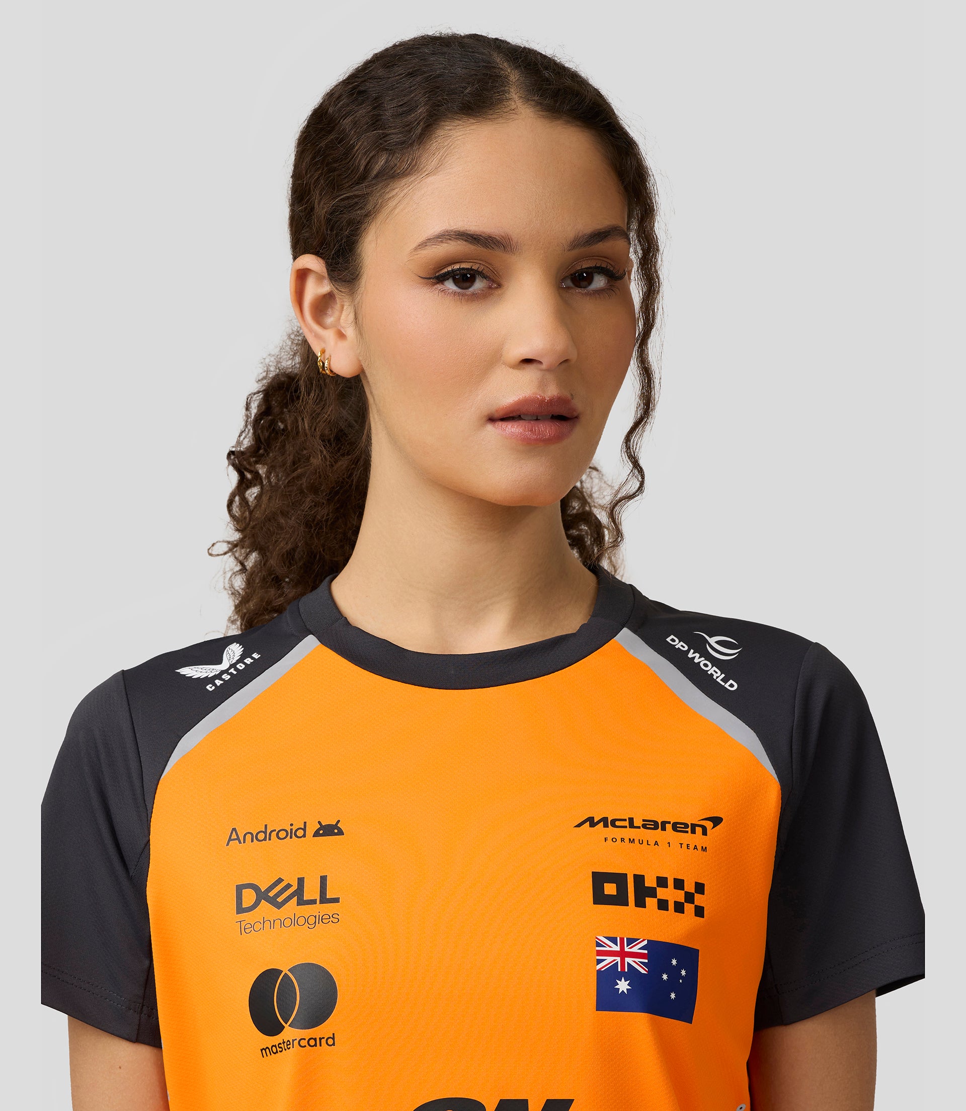 Womens McLaren F1 Team Oscar Piastri Set Up T-Shirt - Papaya 5 Womens McLaren F1 Team Oscar Piastri Set Up T-Shirt - Papaya