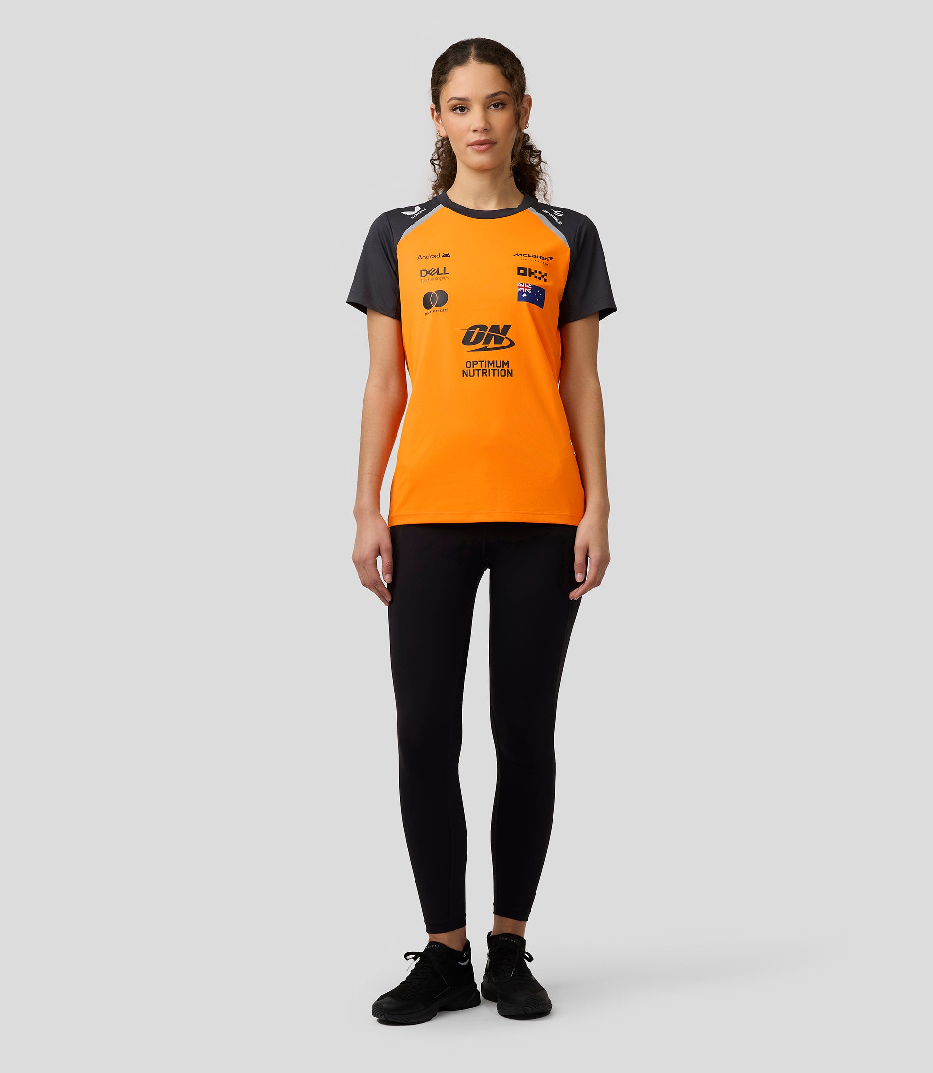 Womens McLaren F1 Team Oscar Piastri Set Up T-Shirt - Papaya 7 Womens McLaren F1 Team Oscar Piastri Set Up T-Shirt - Papaya