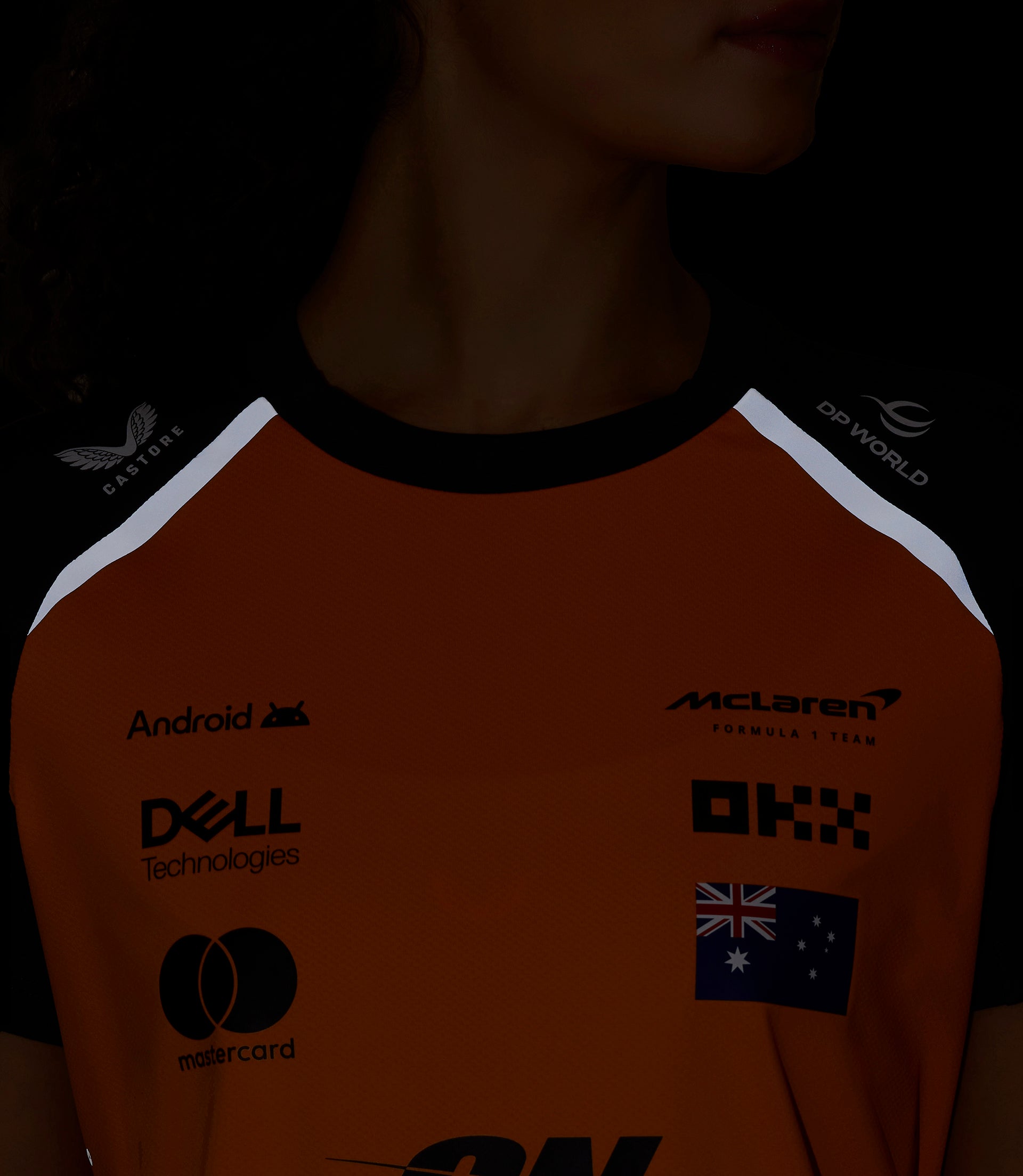 Womens McLaren F1 Team Oscar Piastri Set Up T-Shirt - Papaya 8 Womens McLaren F1 Team Oscar Piastri Set Up T-Shirt - Papaya