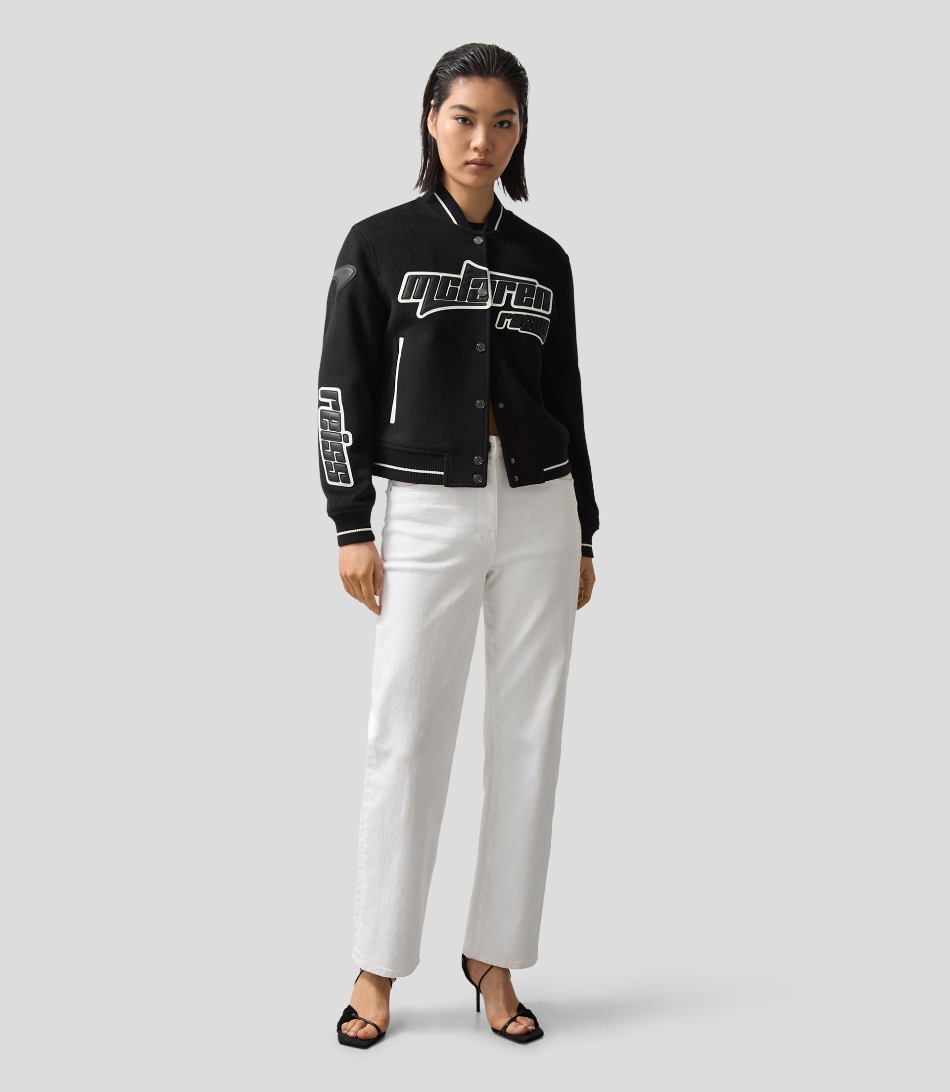Reiss Womens Bomber Jacket - Black 4 Reiss Womens Bomber Jacket - Black