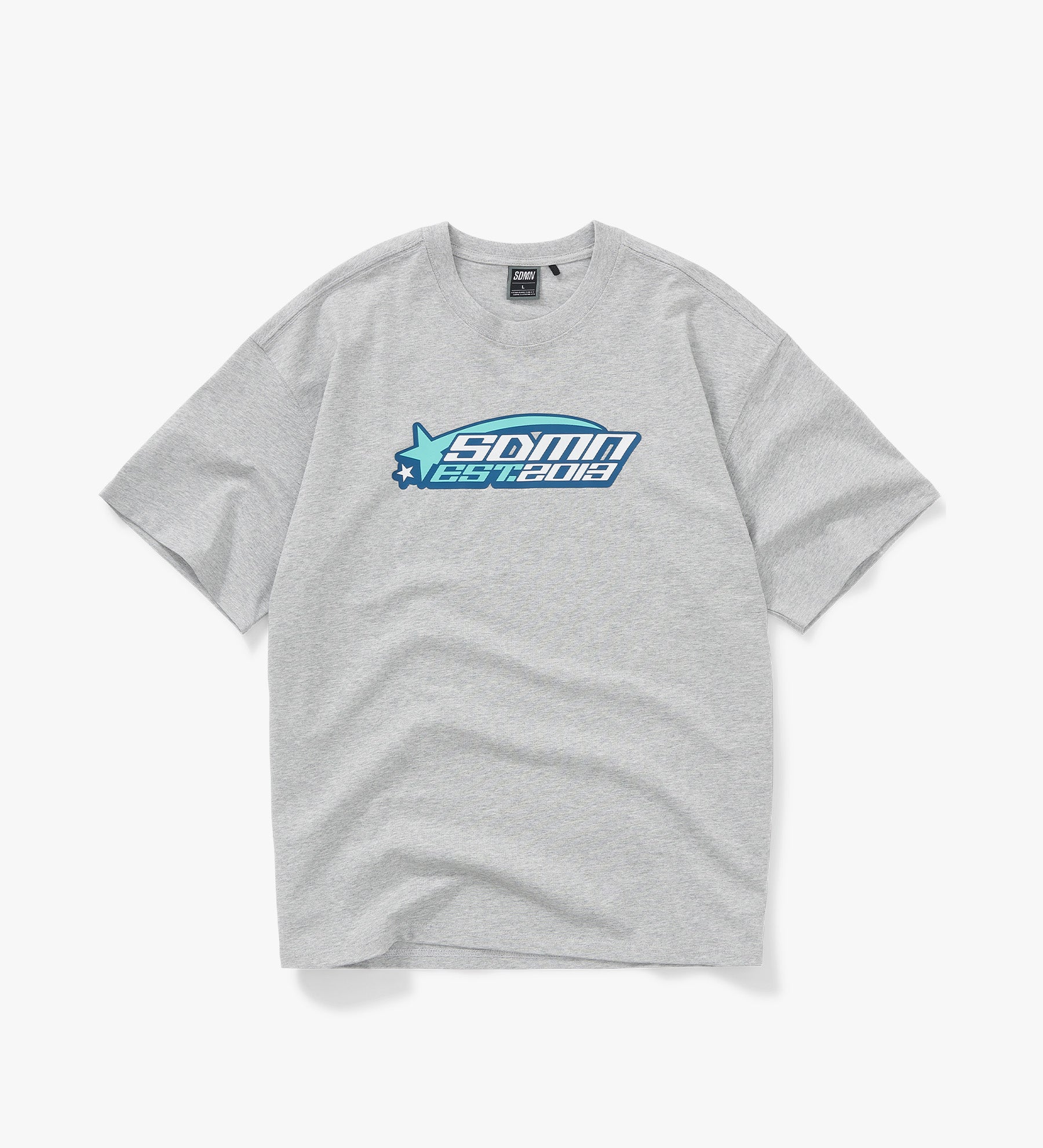 Y2K Shooting Stars T-Shirt [Melange Grey]