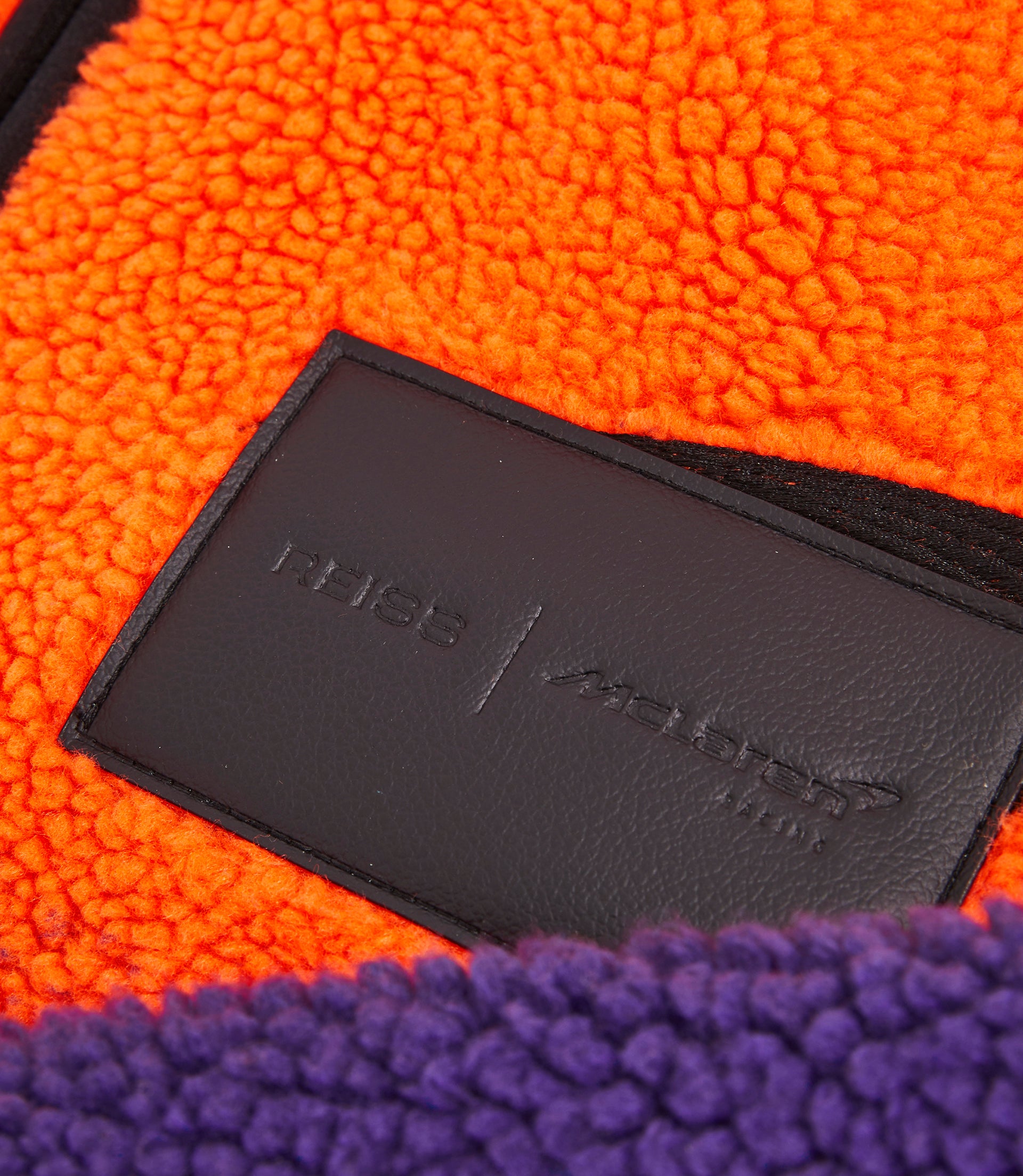 Reiss Unisex Ombré Fleece Jacket - Papaya/Purple 11 Reiss Unisex Ombré Fleece Jacket - Papaya/Purple