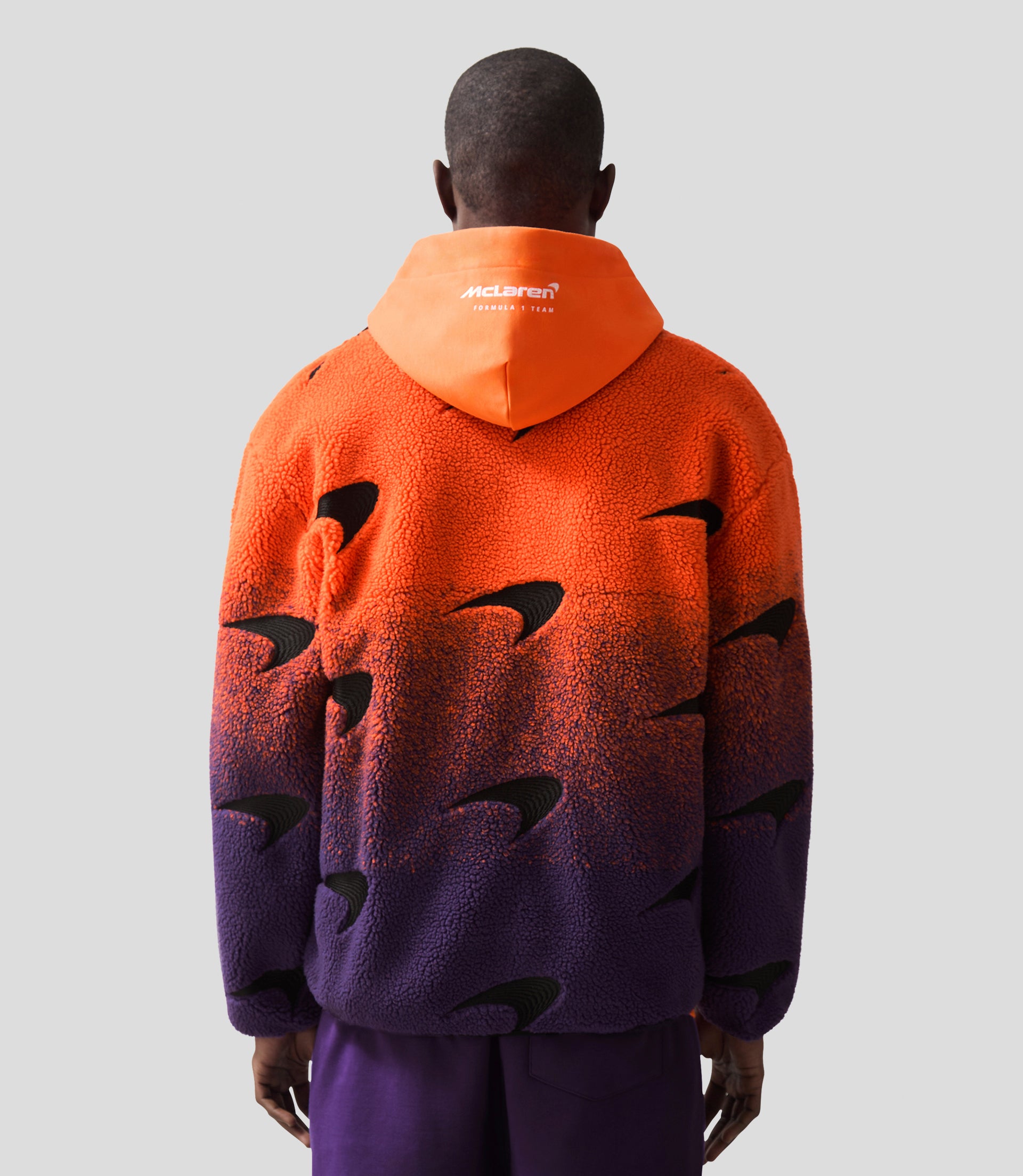 Reiss Unisex Ombré Fleece Jacket - Papaya/Purple 7 Reiss Unisex Ombré Fleece Jacket - Papaya/Purple