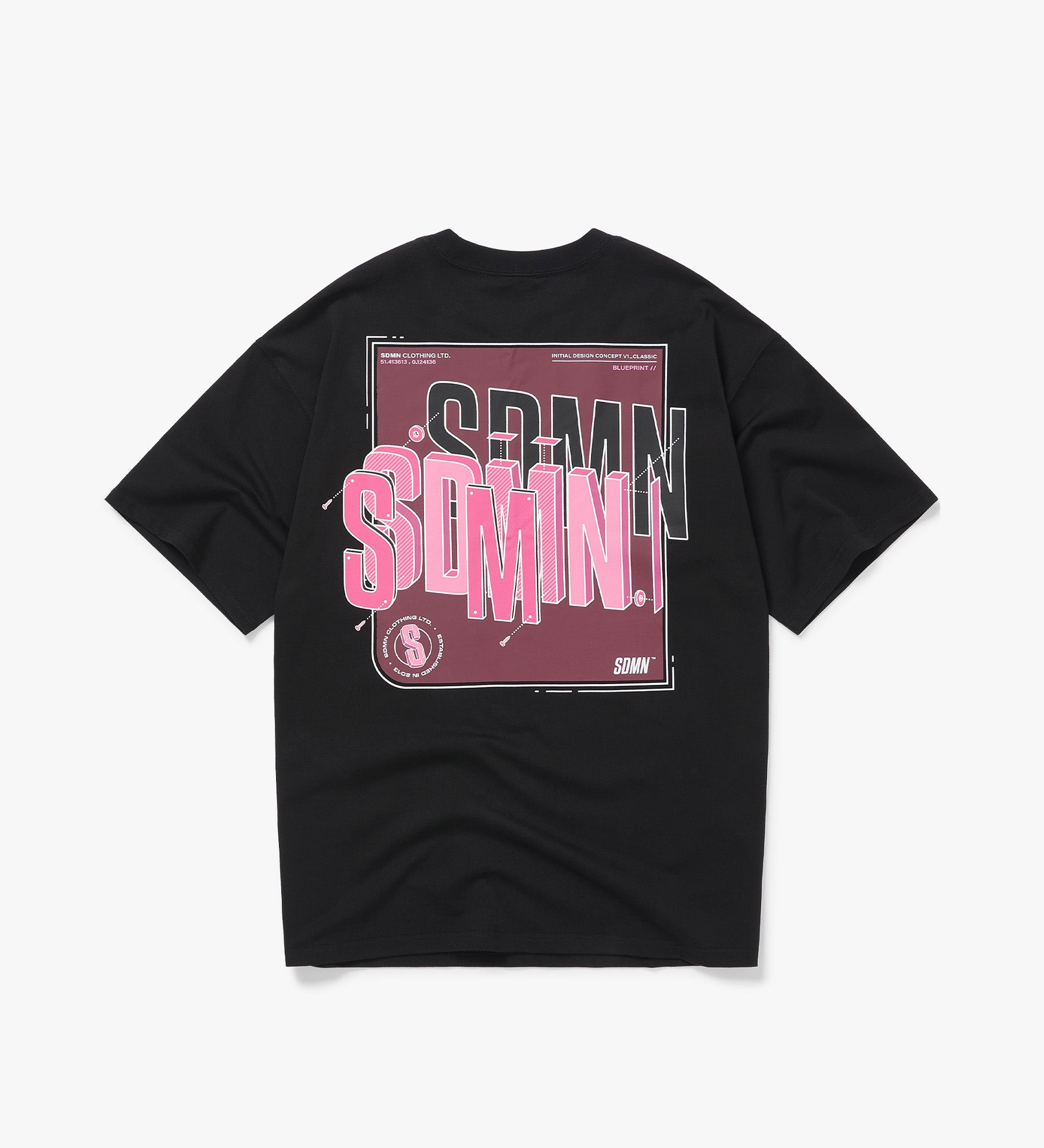 Blueprint T-Shirt [Black/Hot Pink]