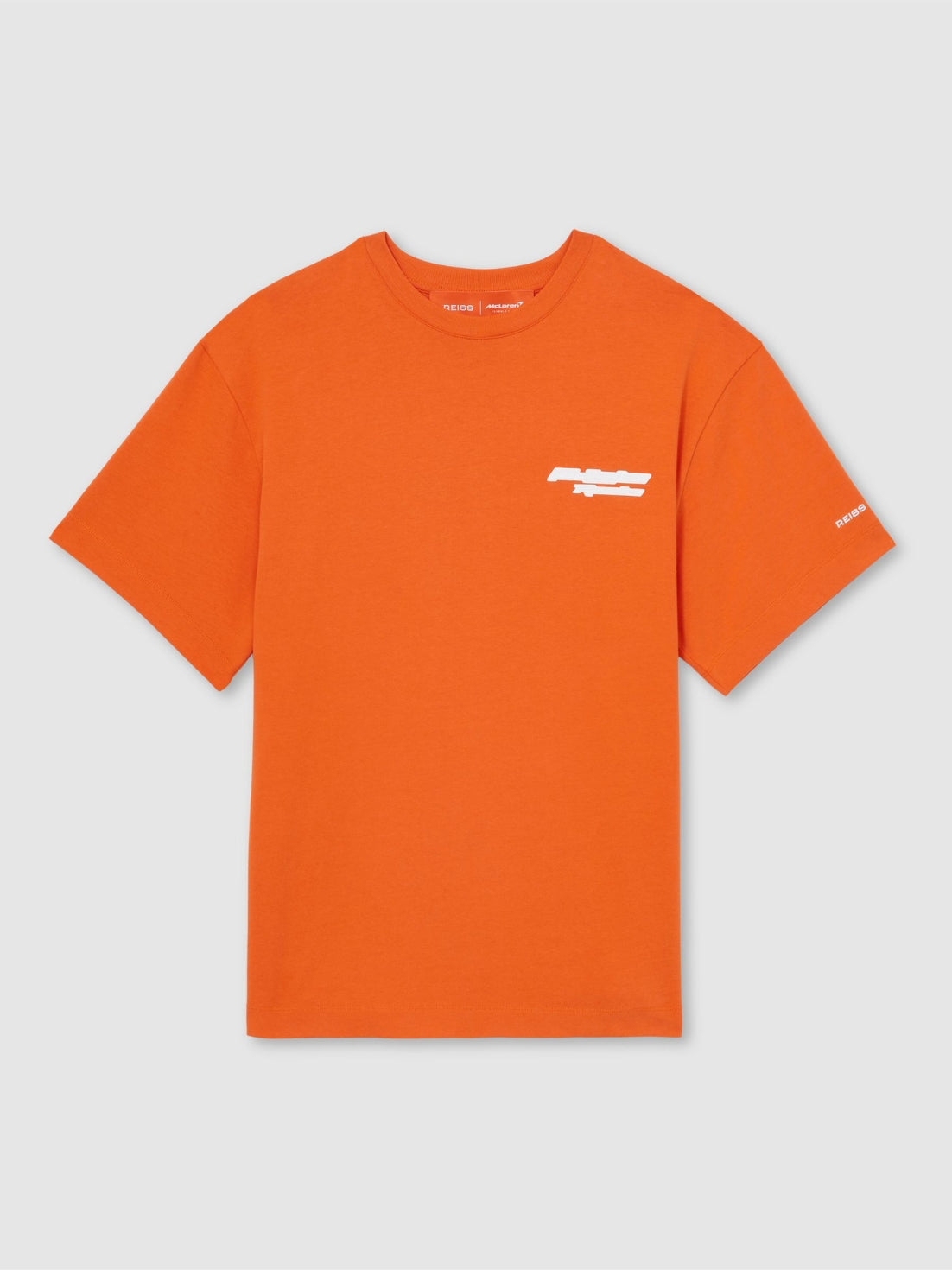 Reiss Unisex Nakata Oversize Logo T-Shirt - Papaya