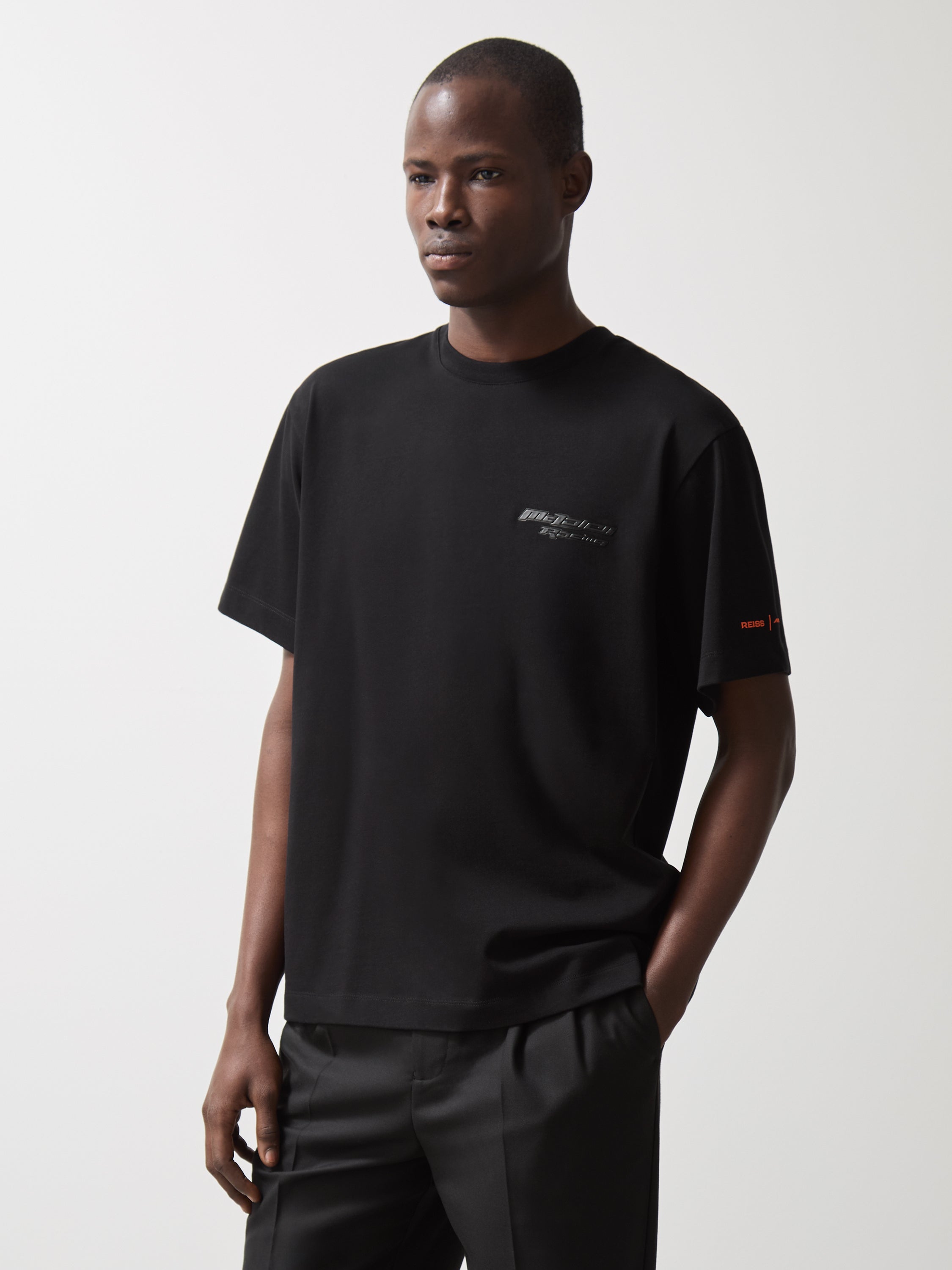 Reiss Unisex Nakata Oversize Logo T-Shirt - Black 3 Reiss Unisex Nakata Oversize Logo T-Shirt - Black