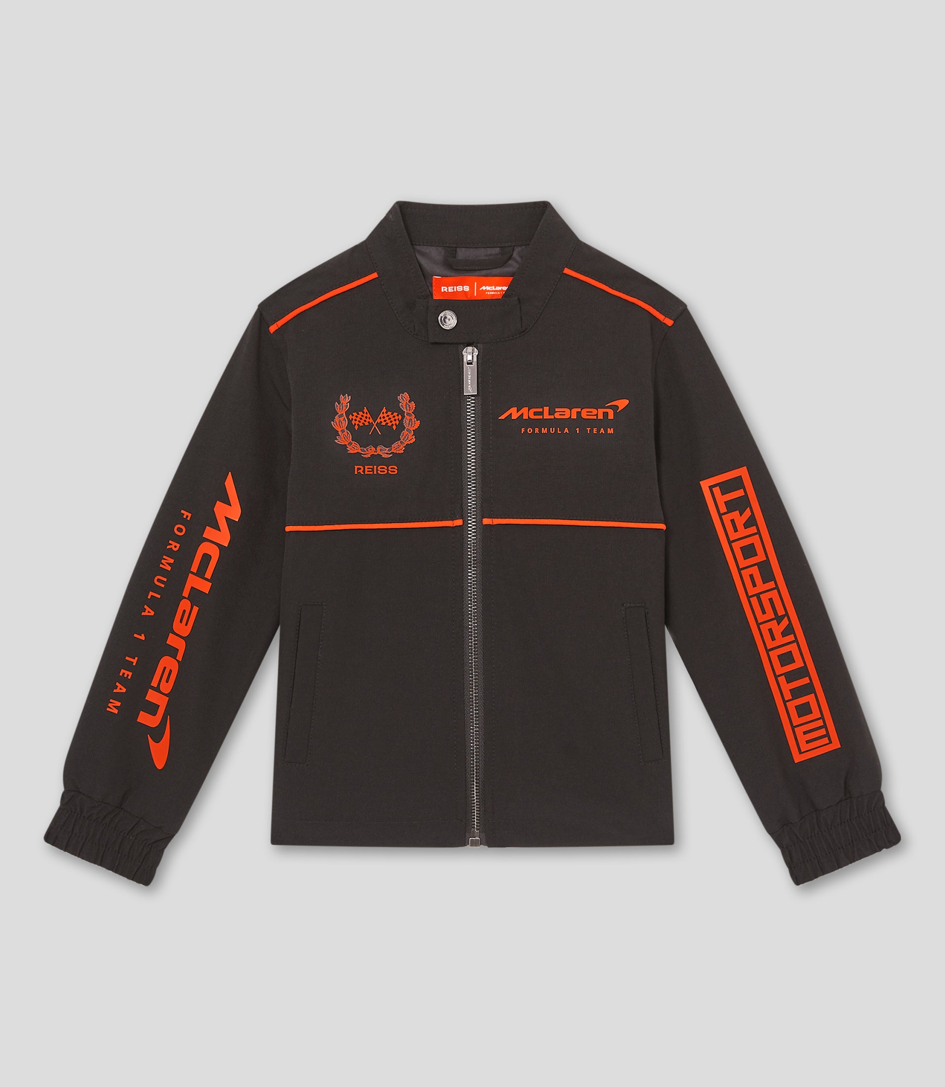 Reiss Juniors Wanden Sports Logo Jacket - Black
