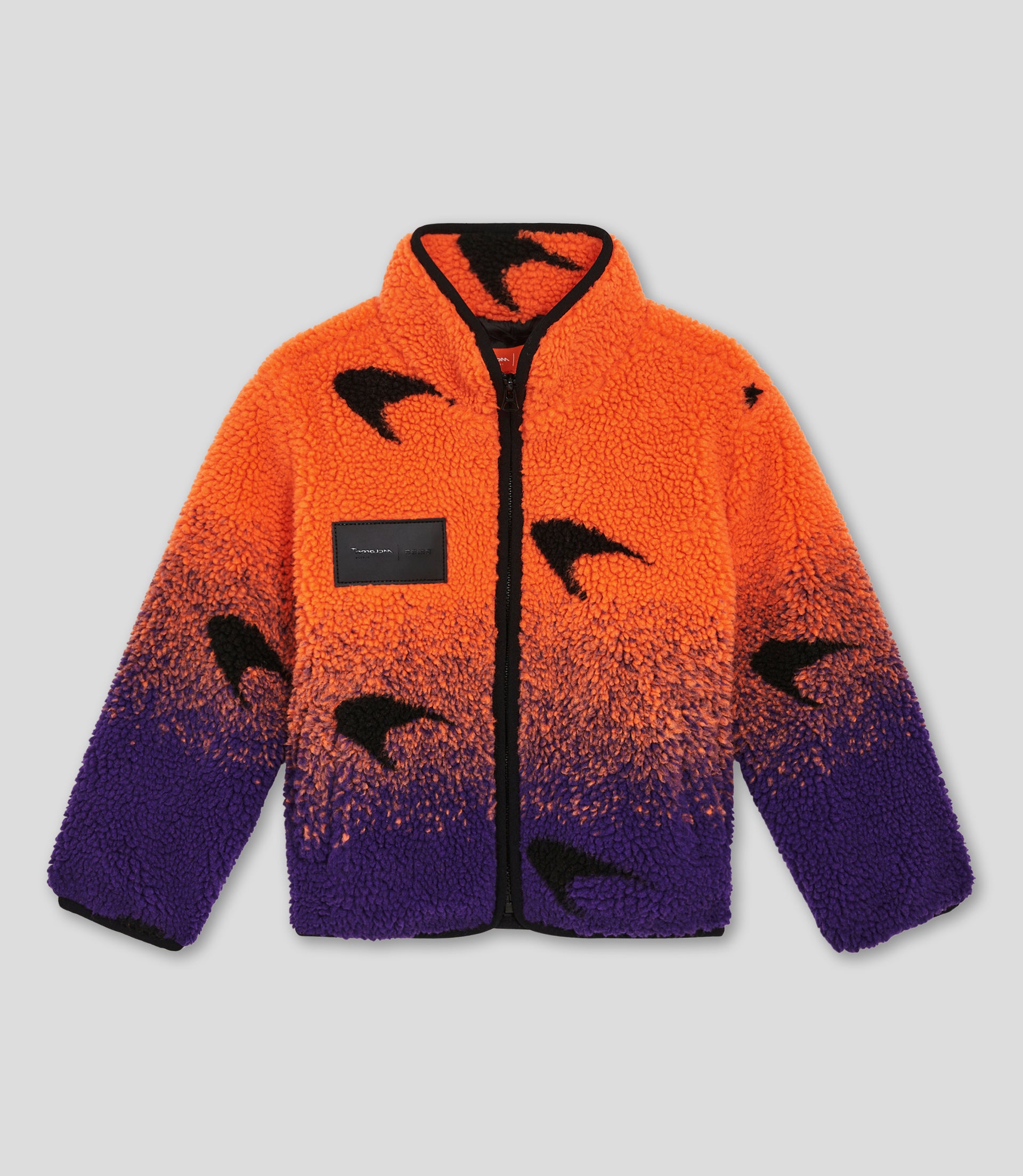 Reiss Juniors Ombre Sherpa Fleece Jacket - Papaya/Purple
