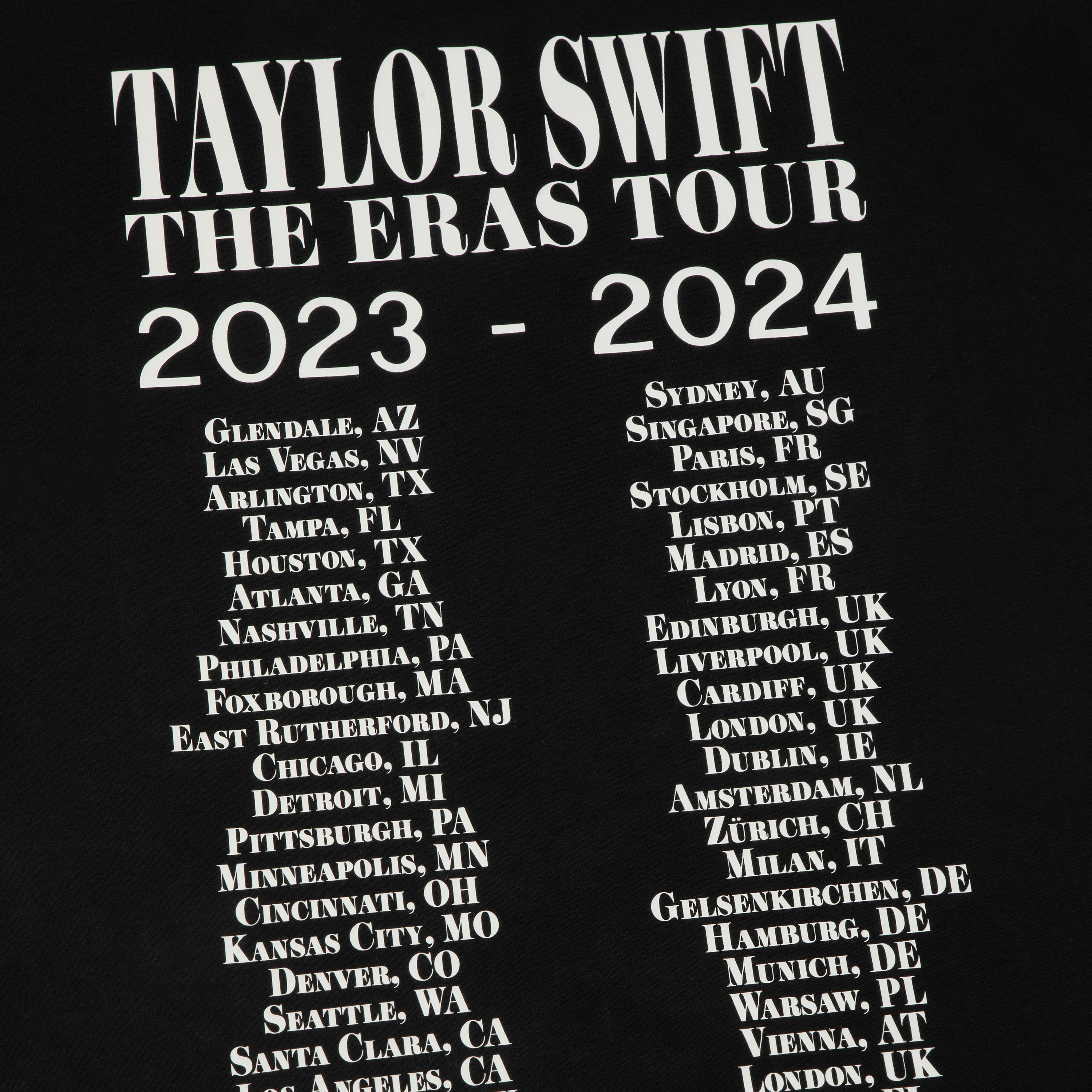 Taylor Swift | The Eras Tour Through Vancouver II Black T-Shirt 14 Taylor Swift | The Eras Tour Through Vancouver II Black T-Shirt