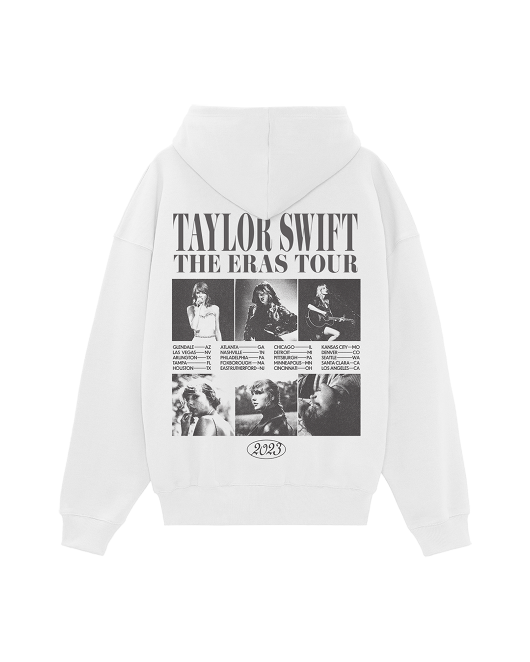 Taylor Swift | The Eras Tour Collage White Hoodie